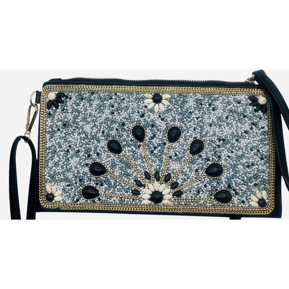 Coco & Carmen Beaded Crossbody Bag 9.75” x 5” - Picture 5 of 5